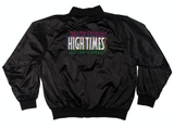 INFAMOUS LOGO SATIN JACKET - BLACK